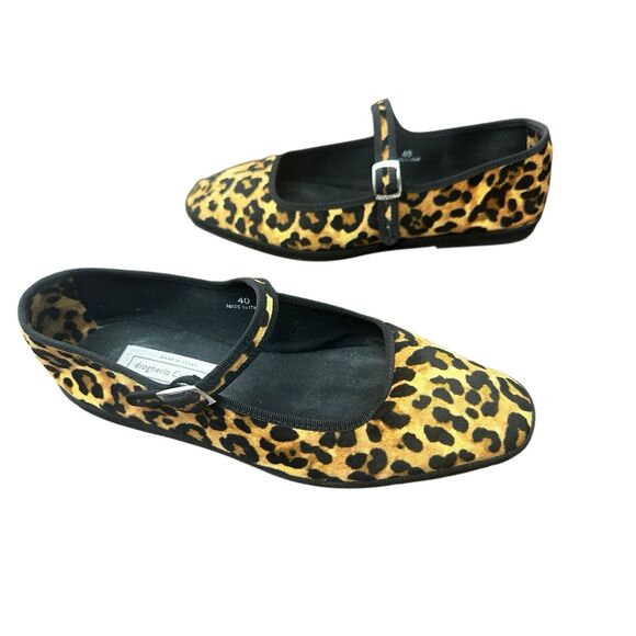 Drogheria Crivellini Square Toe Mary Jane flats in a leopard print EU 40, US 9.5 - Picture 3 of 10